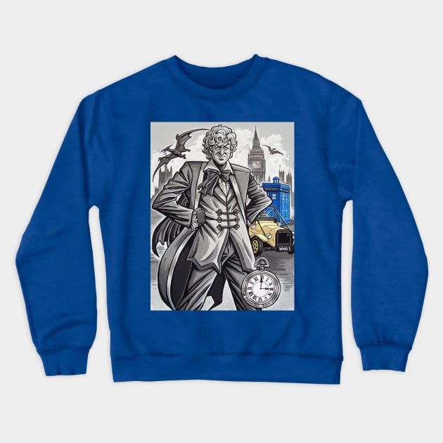 The Third Doctor Crewneck Sweatshirt by Rainesz